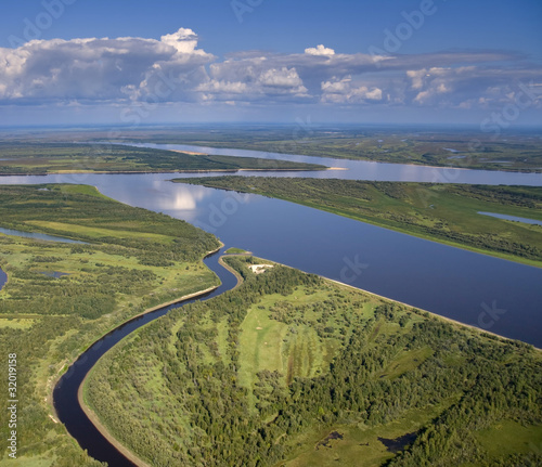Fotografie, Obraz large lowland river