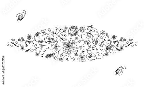 Floral frame for your design