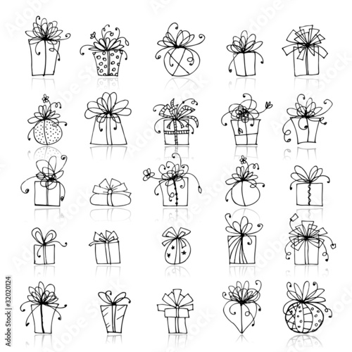 25 gift box icons for your design