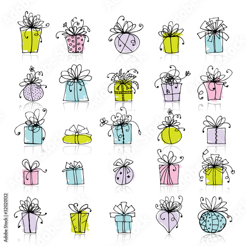 25 gift box icons for your design