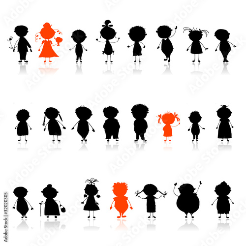 People icon, silhouettes of avatar