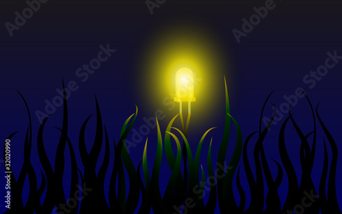 prato con led giallo