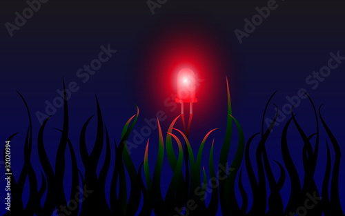 prato con led rosso