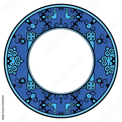 Ornate blue frame