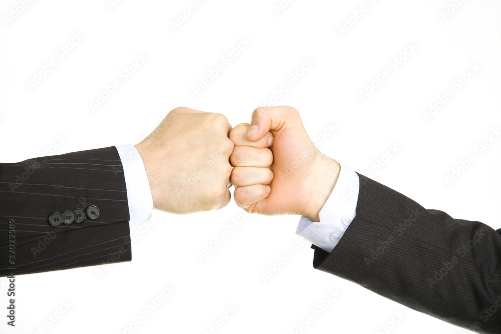 Business deal. Two hands in business gesture