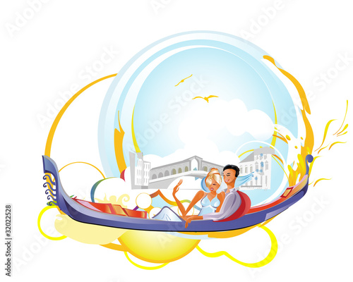 Honeymoon of newlyweds