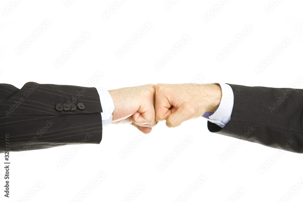 Business deal. Two hands in business gesture