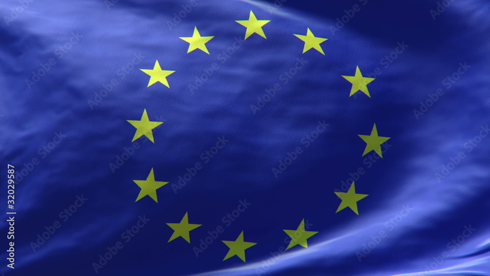 europe flag waving loop europe flag waving loop