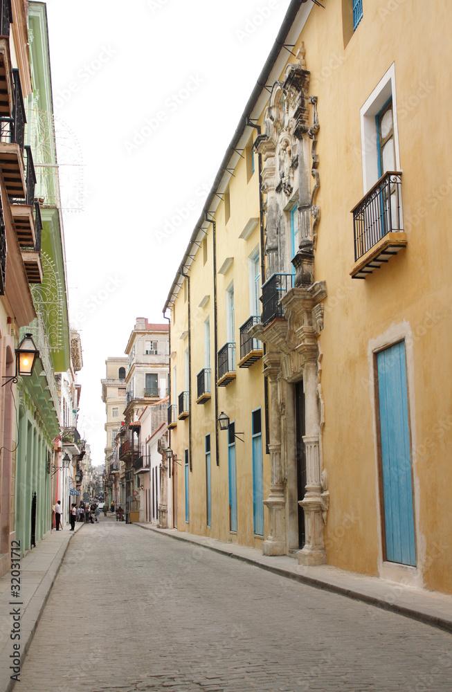 Colourful colonial street in Havana, Cuba