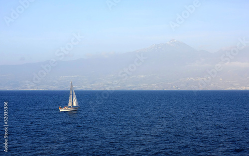boat on the ocean, Teneriffe,Spain