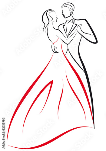 dancing couple, vector