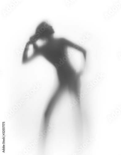 hair pulling woman silhouette