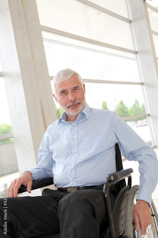 Senior man in wheelchair Senior man in wheelchair