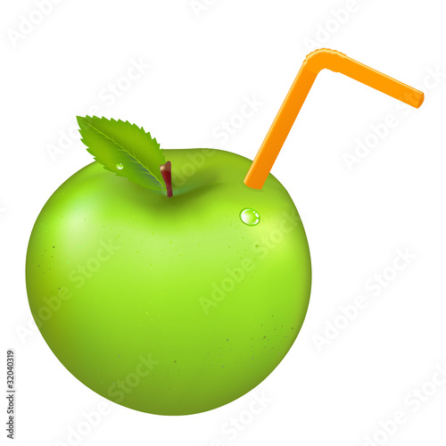Green Apple With Tubule