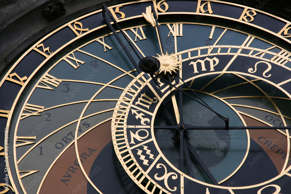 Naklejka premium Prague clock