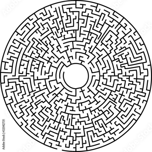 Circular maze photo