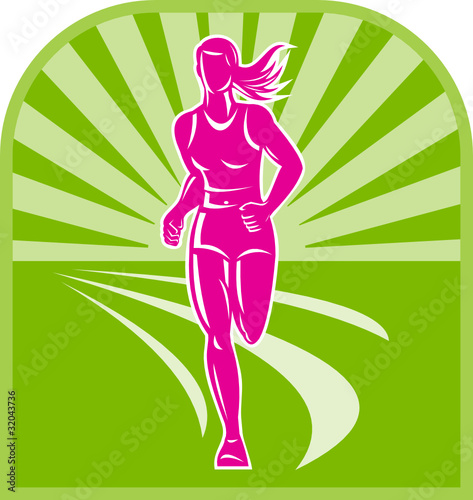 female marathon runner