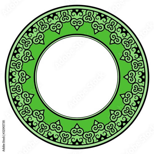 Ornate green frame
