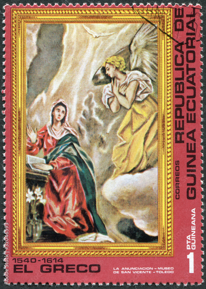 Postage stamp Equatorial Guinea 1976: Painting by El Greco