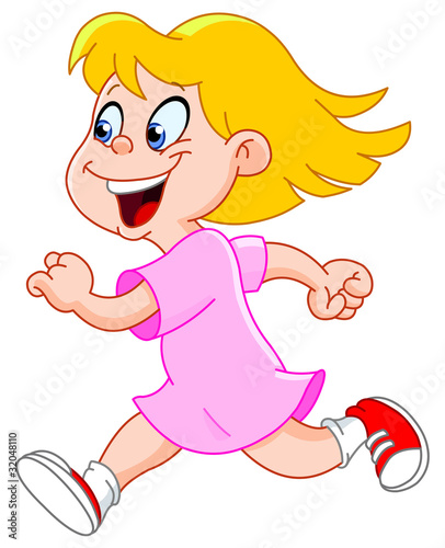 Little girl running