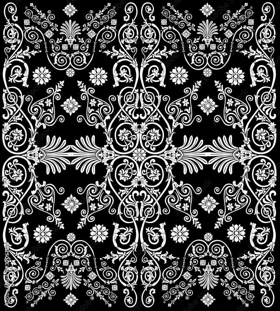 Fototapeta premium symmetrical white curled background