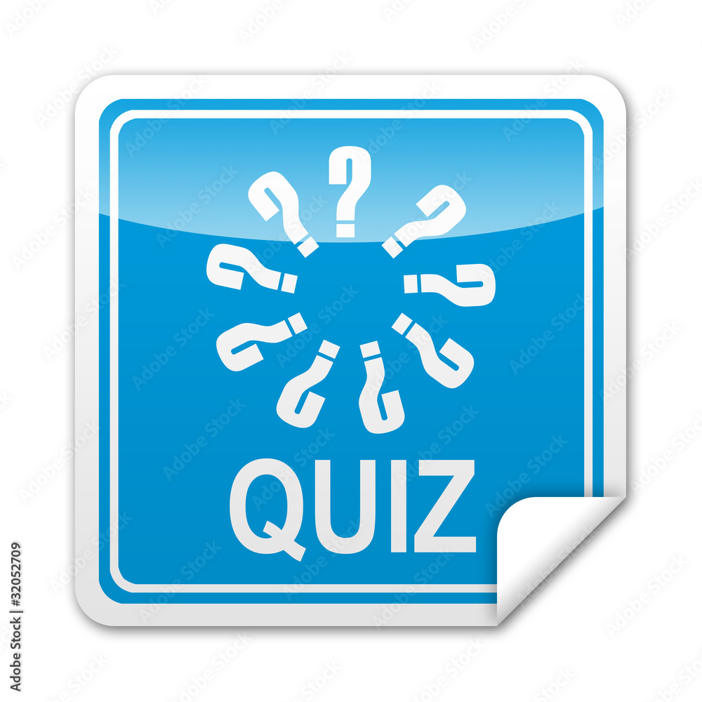 Pegatina cuadrada QUIZ con reborde Pegatina cuadrada QUIZ con reborde