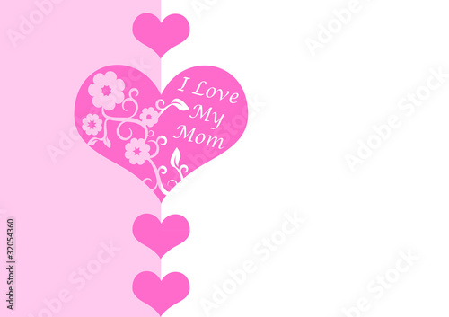 Muttertag Herz I Love my Mom