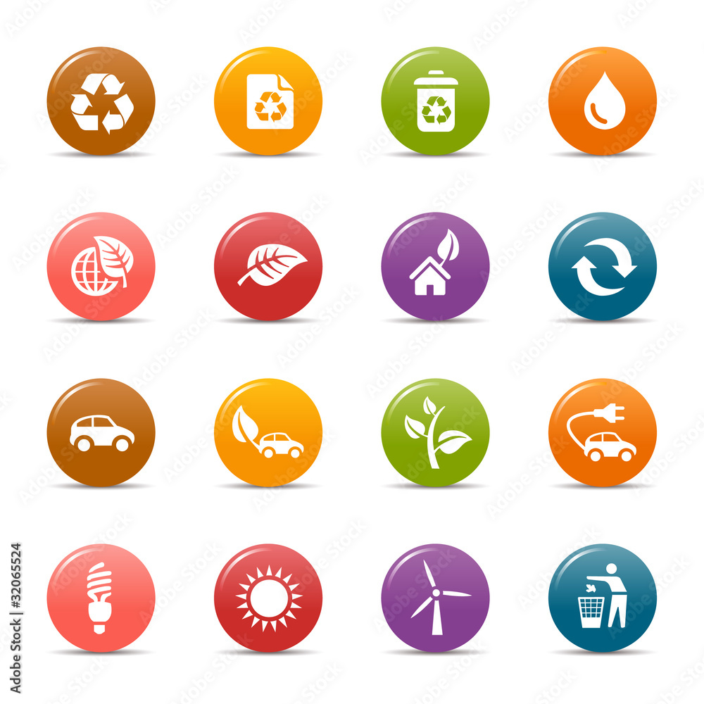 Colored dots - Ecological Icons Colored dots - Ecological Icons