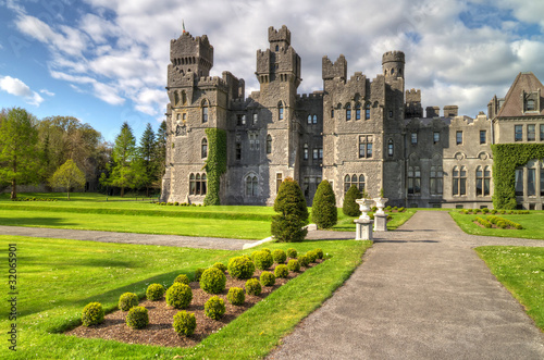 Medieval Ashford castle and gardens - Co. Mayo - Ireland