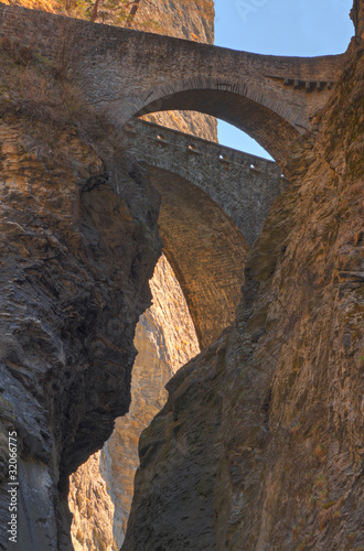 bridges over Viamala canyon, Switzerland