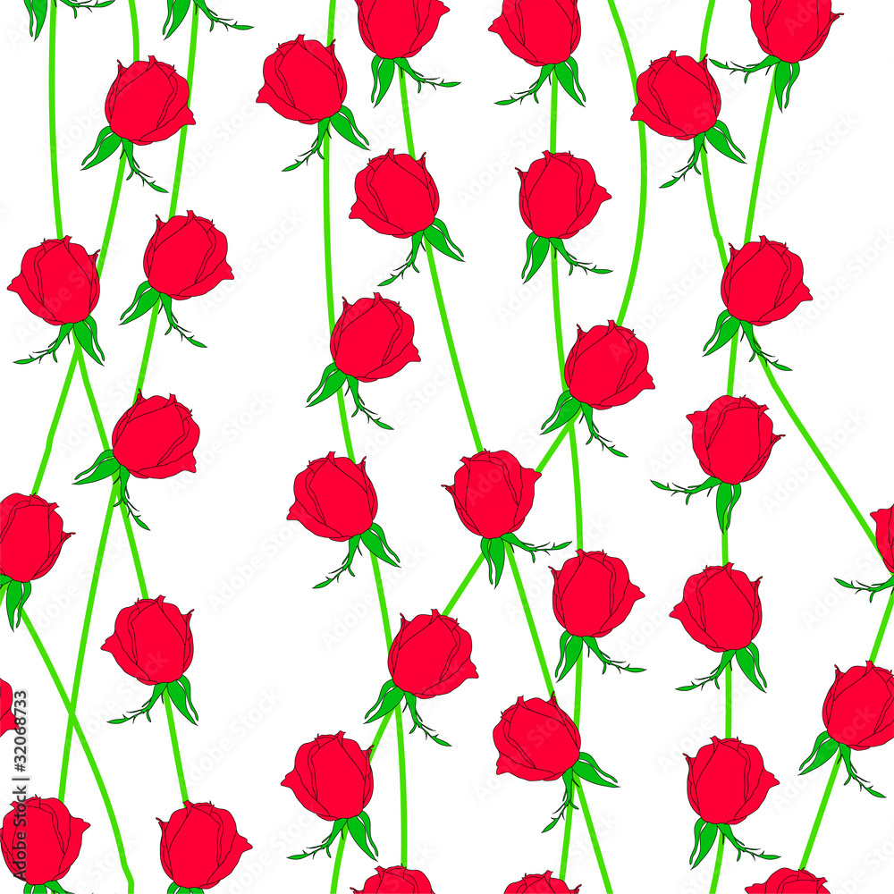 Seamless  background with flower roses.