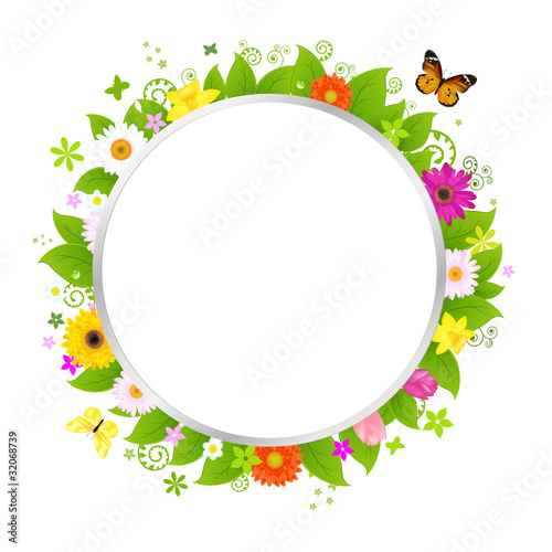 Fototapeta Naklejka Na Ścianę i Meble -  Circle With Flowers