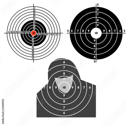 Set targets for practical pistol shooting