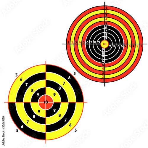 Set targets for practical pistol shooting