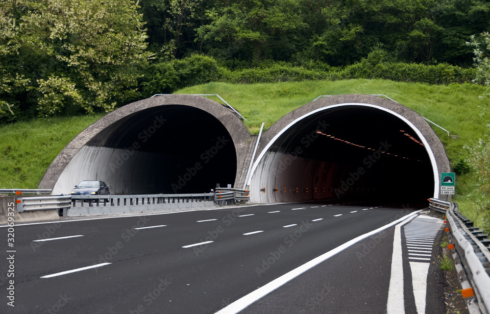 Fototapeta Motorway tunnels
