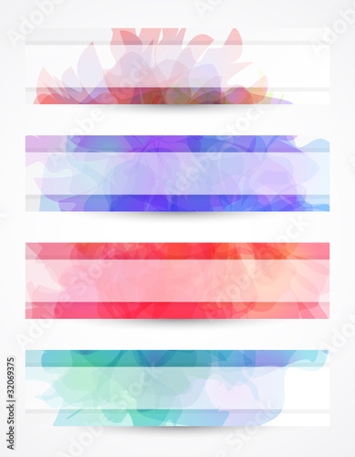 Set di banners - Set of four headers with copy space