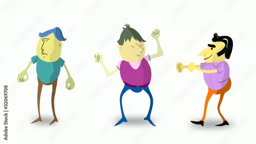 personajes bailando