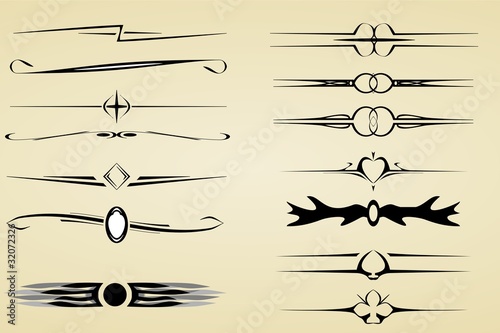 Swirl elements for design and decoration