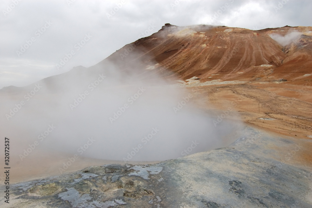 Steaming Mud Pot, Lake Myvatn, Iceland