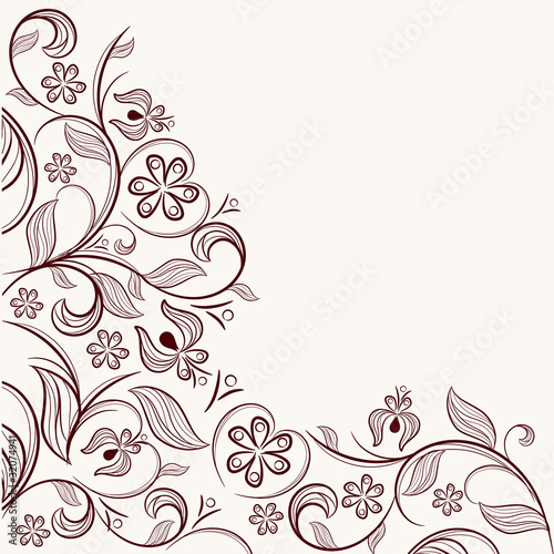 Angular floral pattern