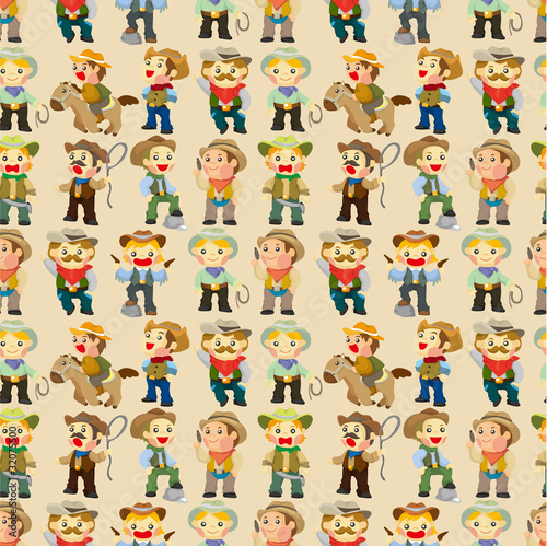 seamless west cowboy pattern