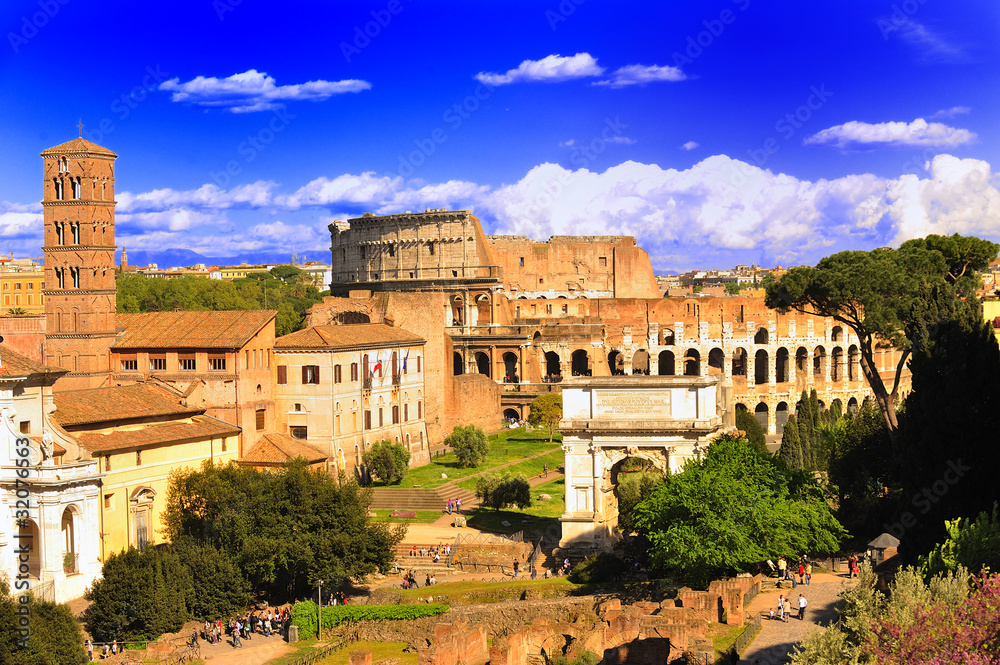 The Coliseum and the Roman Forum, Rome, Italy