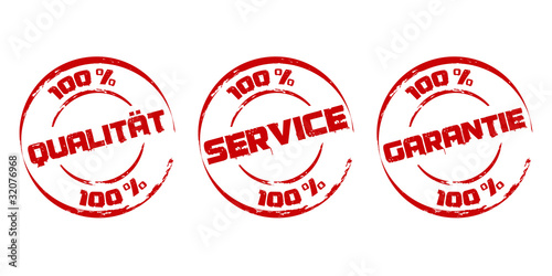 Stempel: Qualität * Service * Garantie