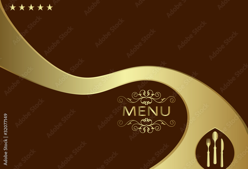 Menu Card Template Stock Vector | Adobe Stock