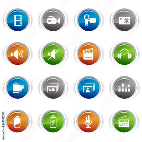 Glossy Buttons - Media Icons