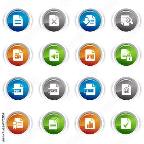 Glossy Buttons - File format icons