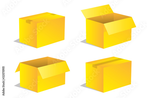 Paket Päckchen Lieferung Box Karton Set 11
