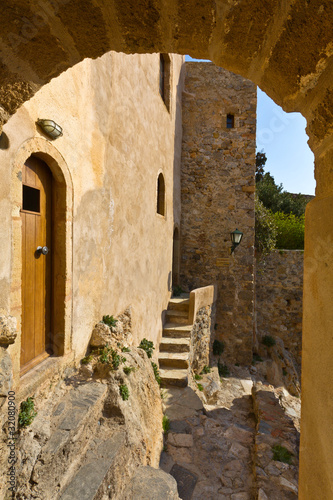 Fortified village of Monemvasia at Greece photo