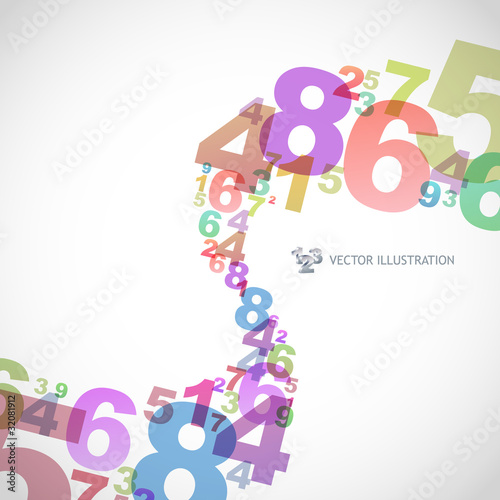 Numbers. Abstract illustration