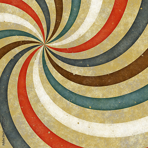 Retro style sunburst grungy paper